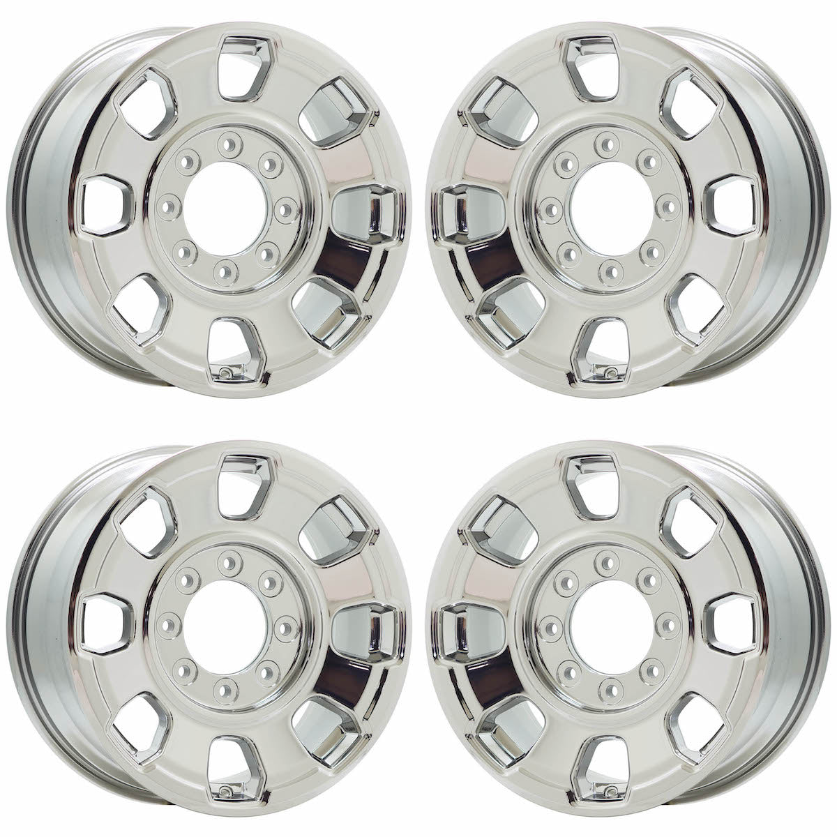 18" Ford F250 F350 SRW Bright Chrome wheels rims Factory OEM set 10482 EXCHANGE